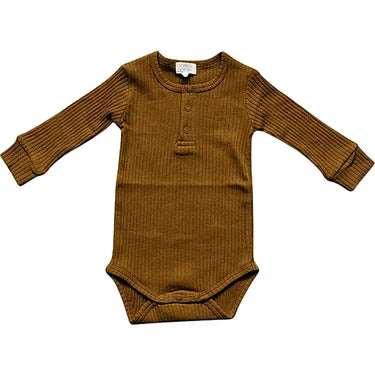 The Simple Folk Ribbed Onesie, Bronze